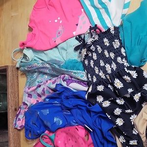 6 swimsuit bundle set with mermaid skirt